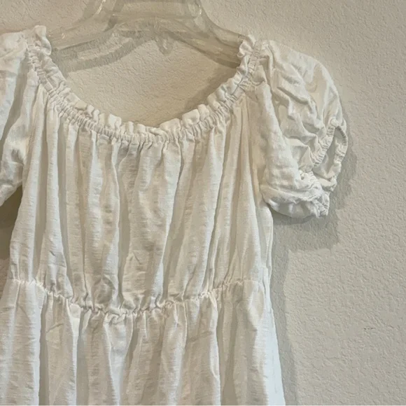 Jacquie The Label White Button-Front Mini Dress – 👗 Size Small, Boho Style - Picture 2 of 16